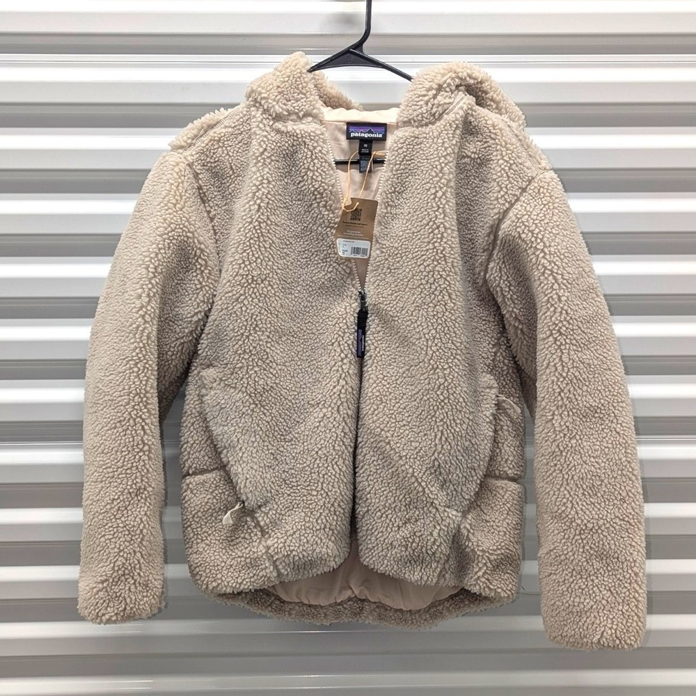 Sherpa Fleece Hooded Jacket Patagonia Lunar Dusk Natural Women XS NWT